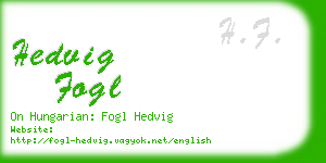 hedvig fogl business card